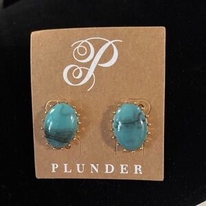 Plunder new turquoise color post earrings.